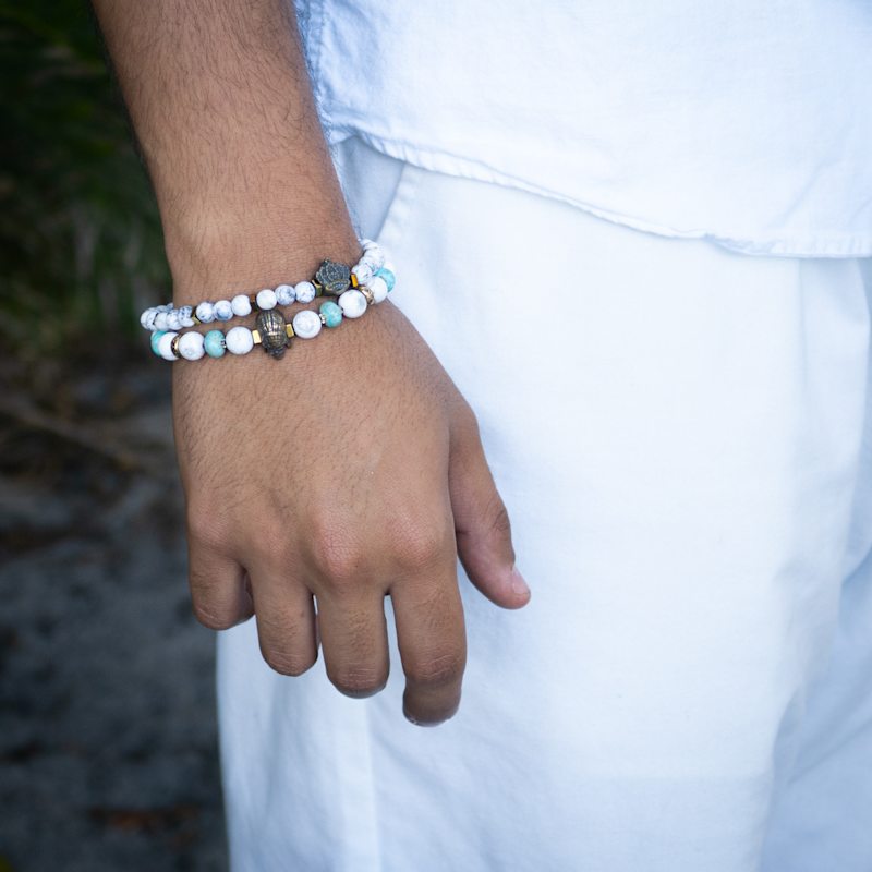 Thumbnail of Men's Spiritual Beaded Bracelet - White image