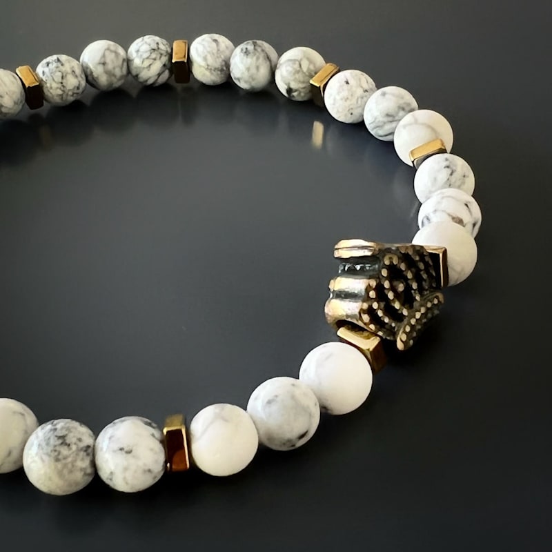 Thumbnail of Men's Spiritual Beaded Bracelet - White image