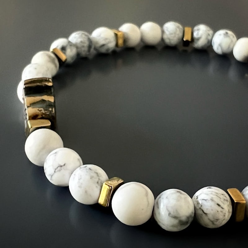 Thumbnail of Men's Spiritual Beaded Bracelet - White image