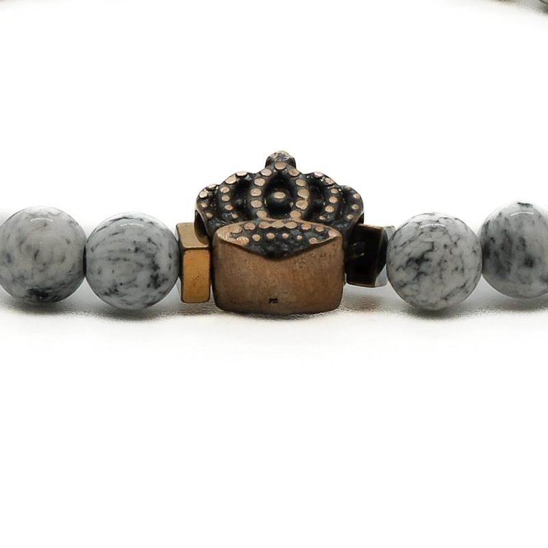 Thumbnail of Men's Spiritual Beaded Bracelet - White image