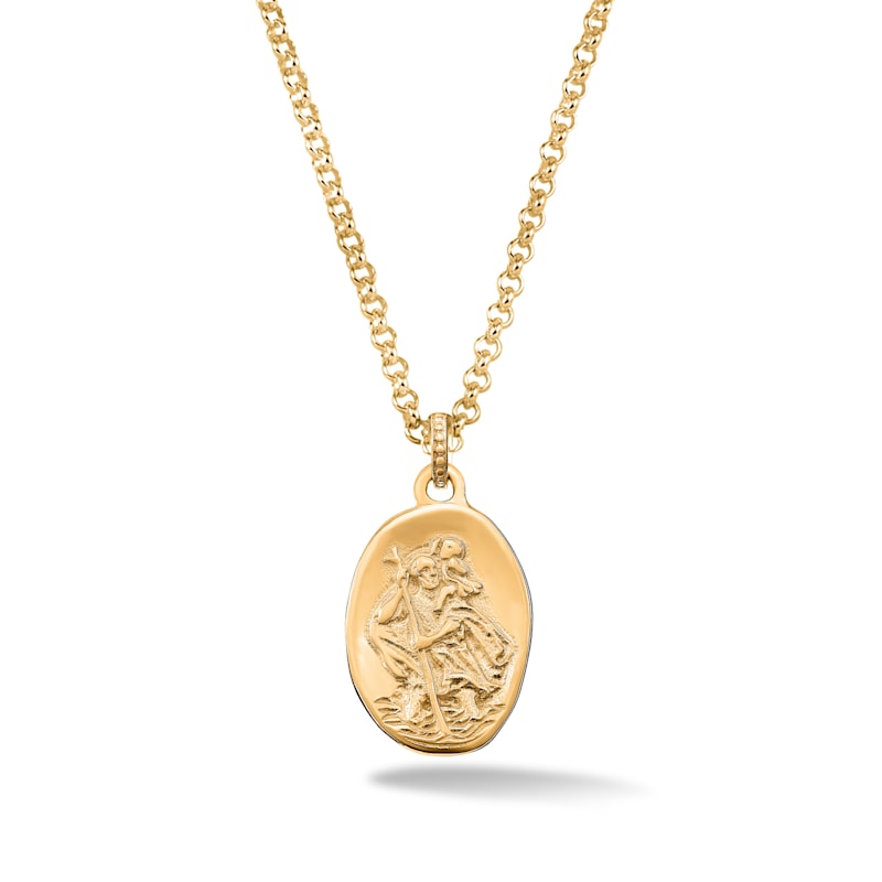 Thumbnail of Men's St. Christopher Talisman Necklace In Gold Vermeil image