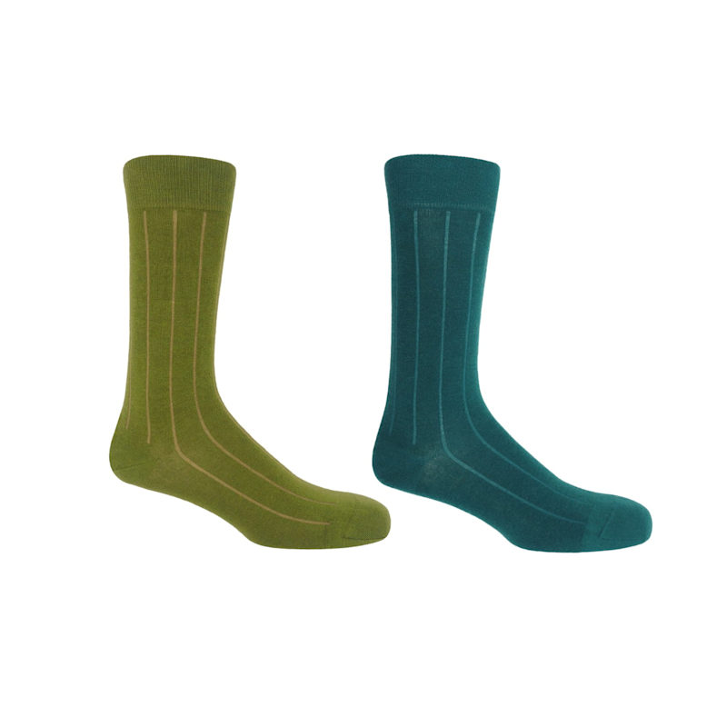 Thumbnail of Men’S Two Pairs Cashmere Socks Bundle – Green & Teal image
