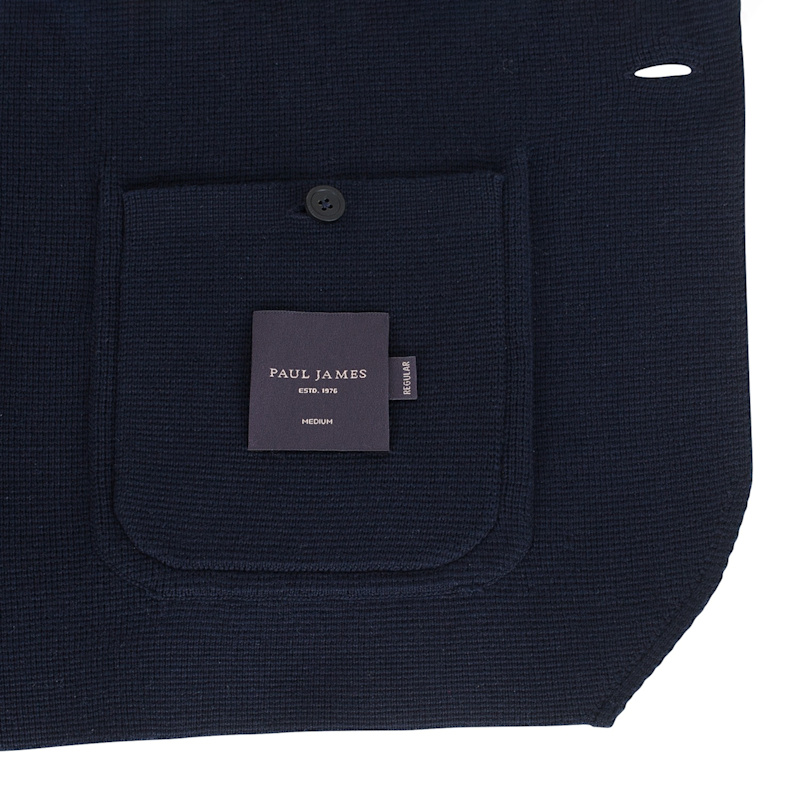 Thumbnail of Mens Cotton Deconstructed Knitted Gabriel Blazer - Navy image