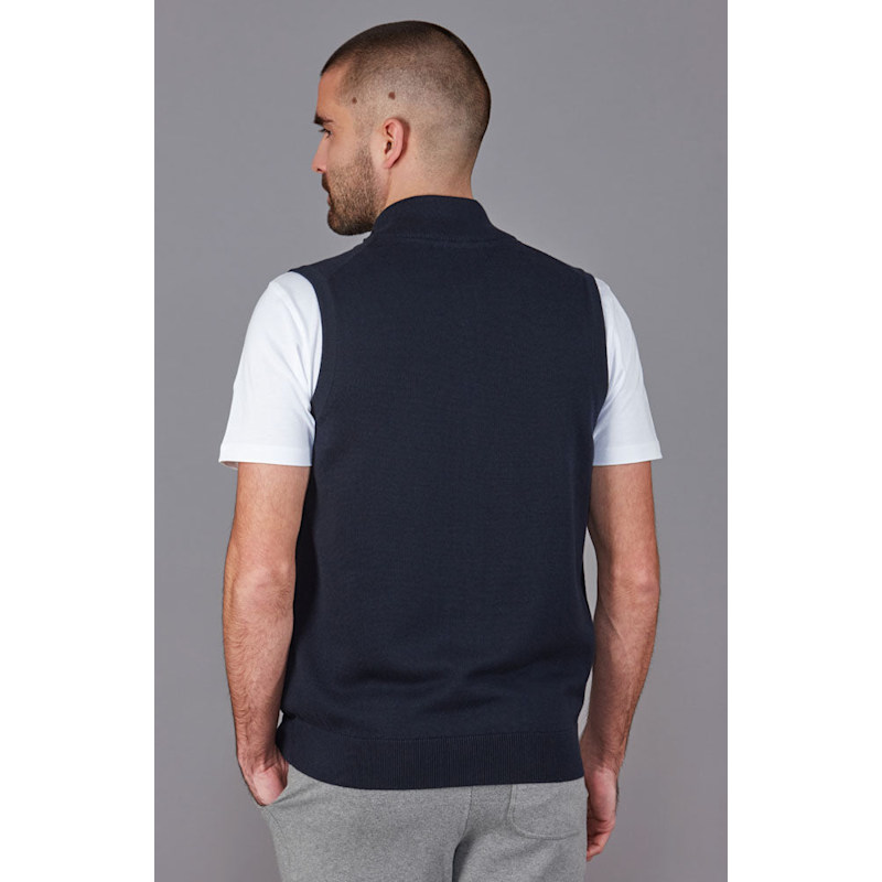 Thumbnail of Mens Lightweight Cotton Zip Through Andrew Gilet - Navy image
