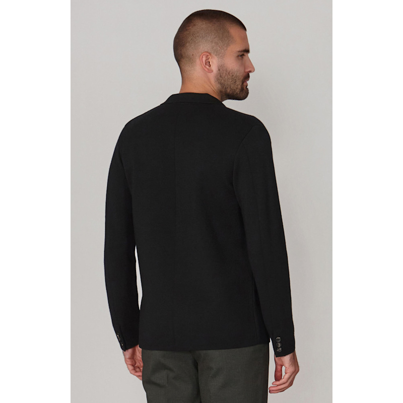 Thumbnail of Mens Lightweight Extra Fine Merino Wool Massimo Knitted Blazer - Black image