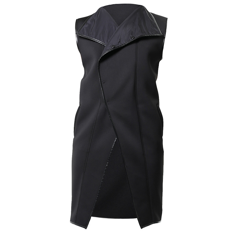 Thumbnail of Mens Long Sleeveless Vest In Black image