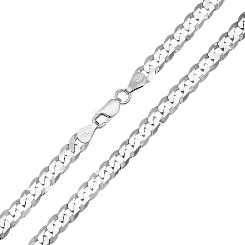 Massief zilveren heren collier, open gourmet schakel