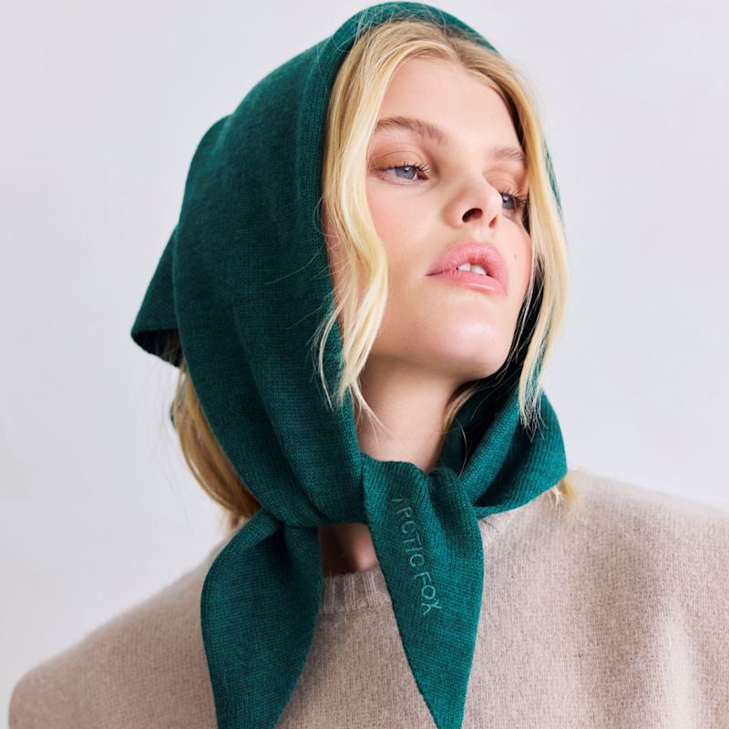 Thumbnail of Merino Wool Triangle Scarf - Alpine Fern image