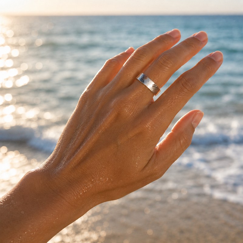 Thumbnail of Mermaid Band Sterling Silver Ring image