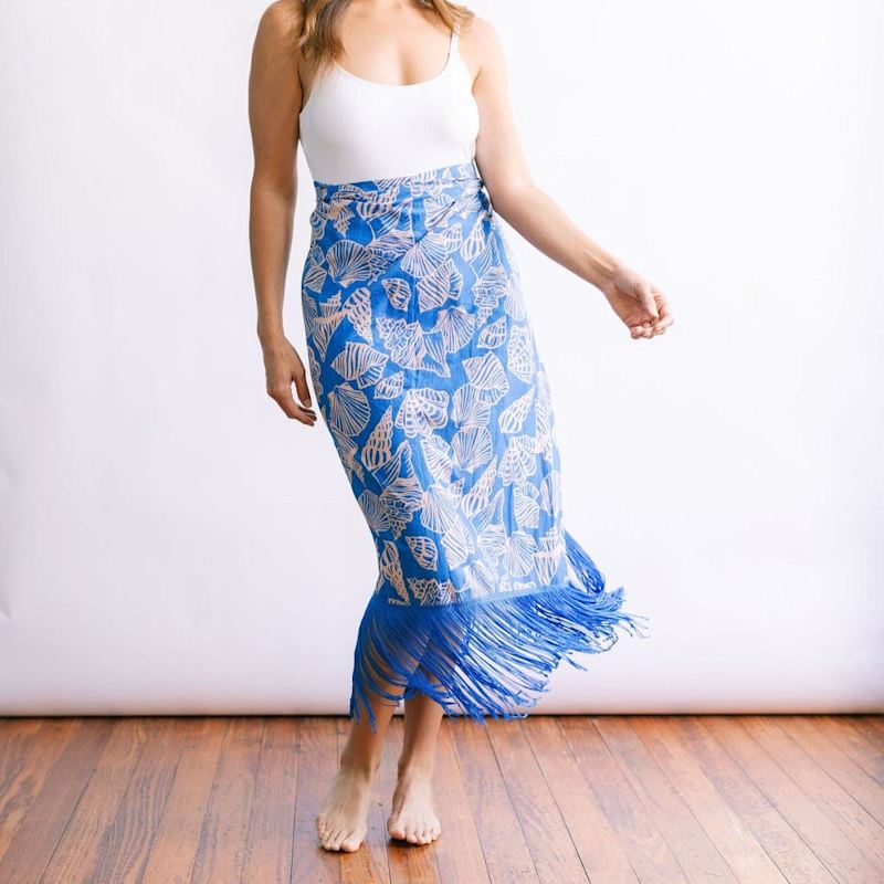 Thumbnail of Mermaid Ruby Fringe Sarong image