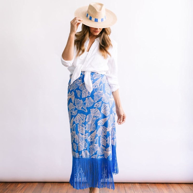 Thumbnail of Mermaid Ruby Fringe Sarong image