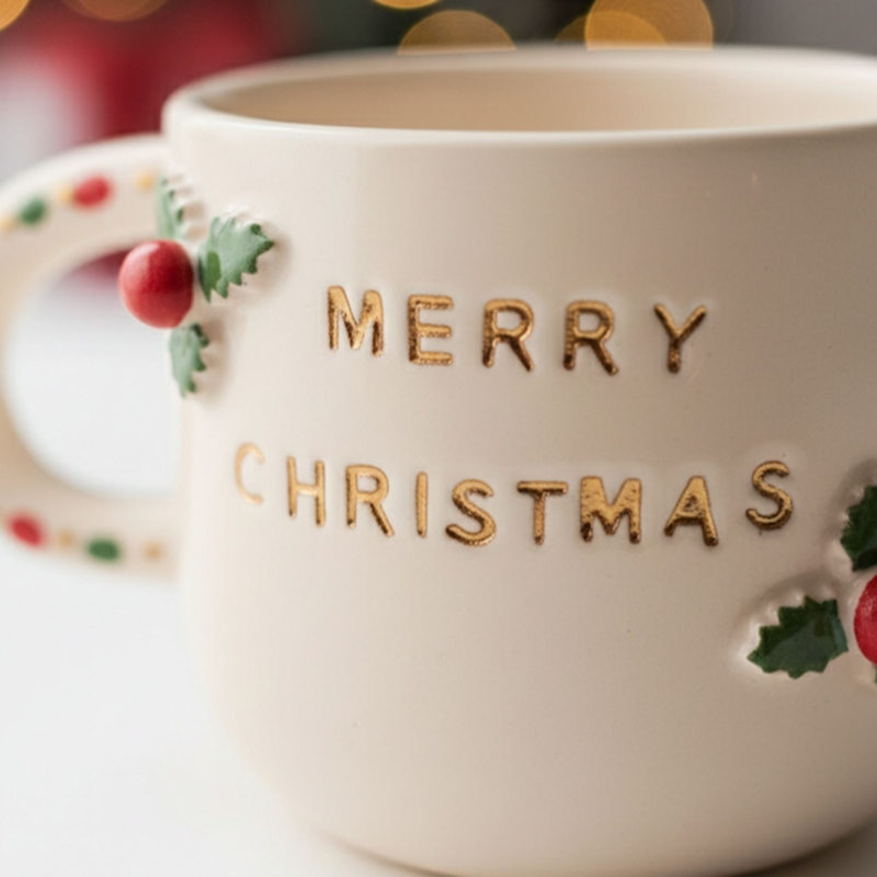 Thumbnail of Merry Christmas Handmade Ceramic Mug image