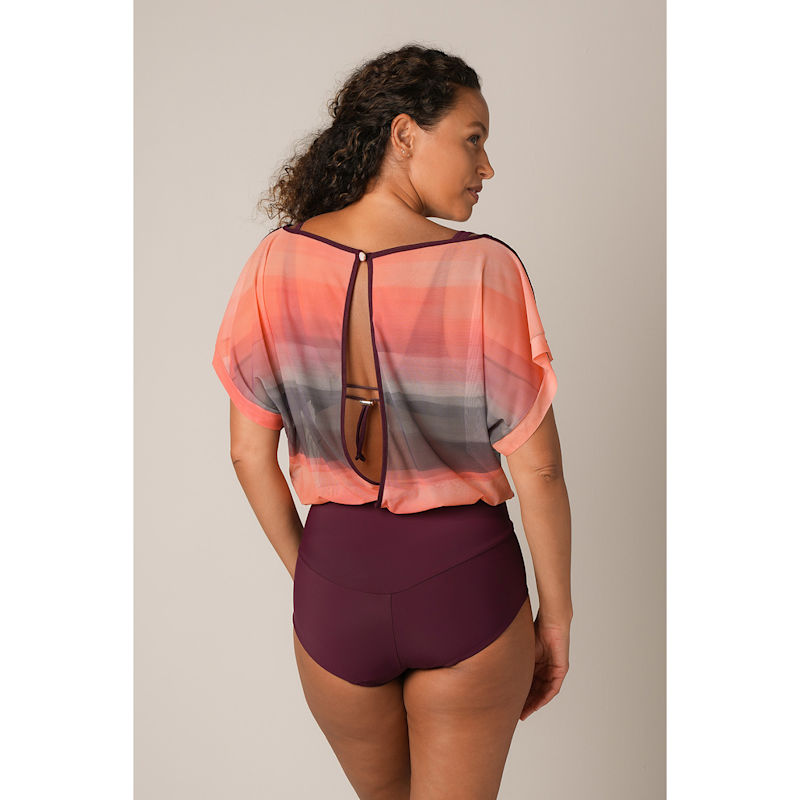 Thumbnail of Mesh Top One Piece - Sunset image
