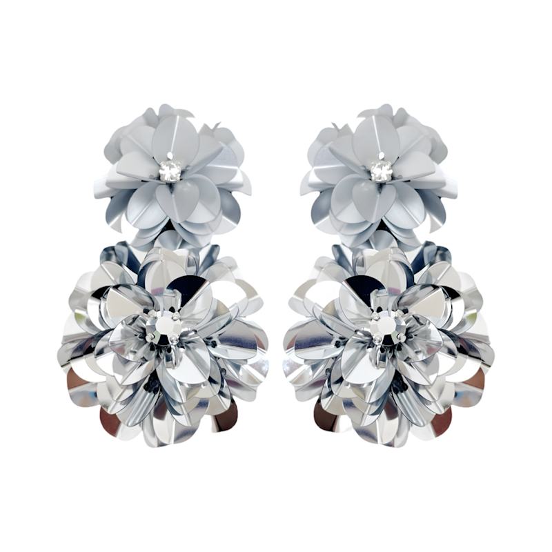 Thumbnail of Metallic Blossom Drops Silver image