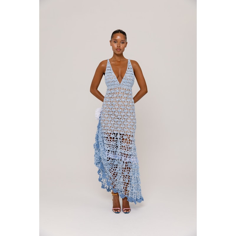 Metallic Iris Handmade Crochet Dress | ANDREEVA | Wolf & Badger