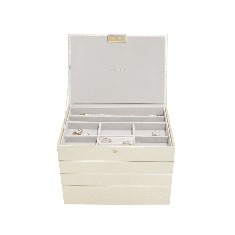 Stackers Metallic Pearl Classic Set Of Four | Stackers | Wolf & Badger