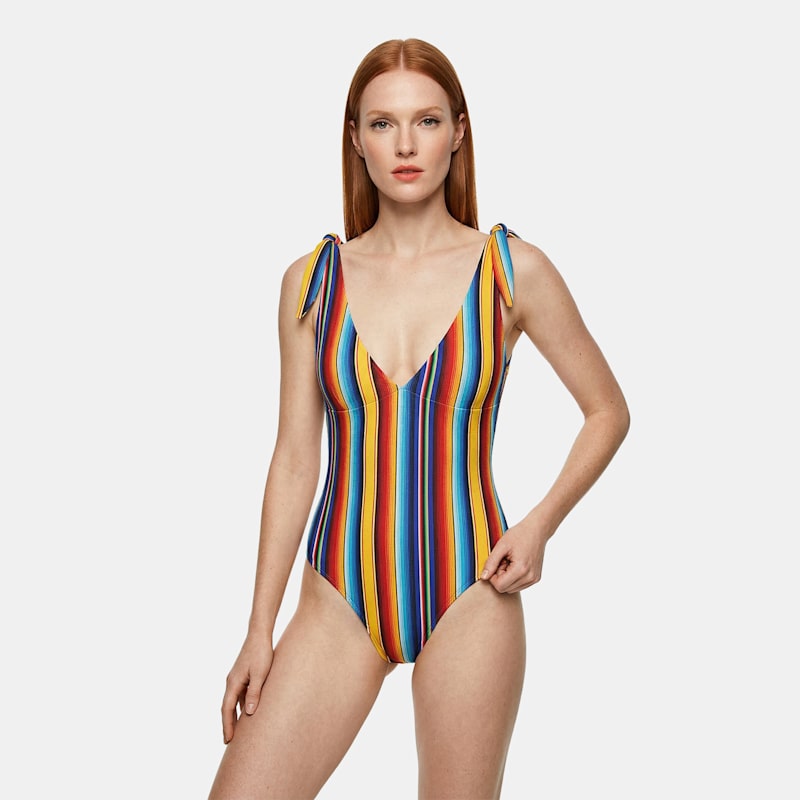 Thumbnail of Mexican Stripes One Piece Swimsuit image