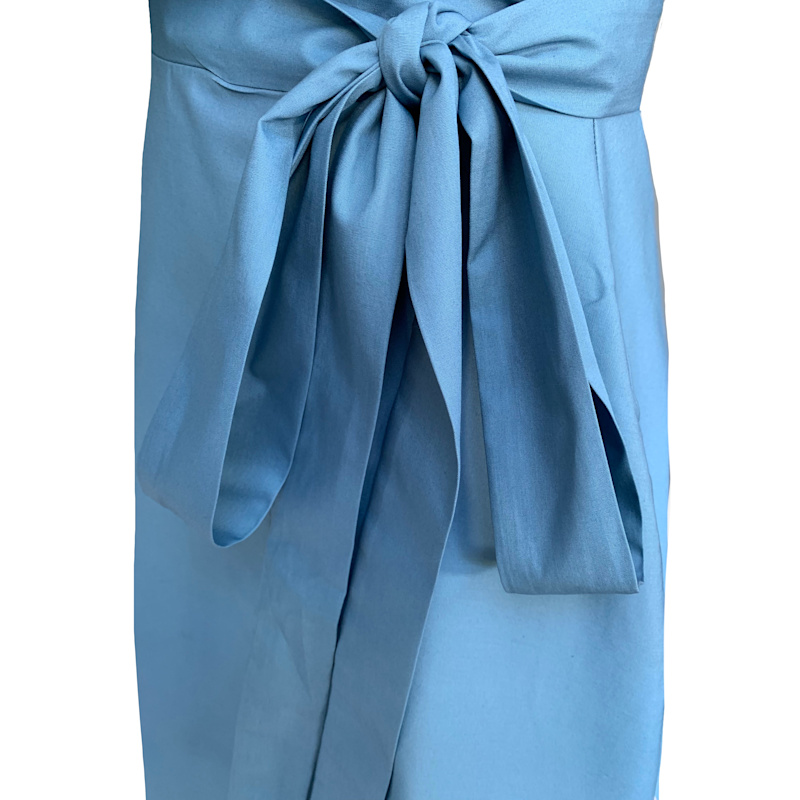 Thumbnail of Meyer Wrap Midi Skirt In Wedgwood With Pockets image