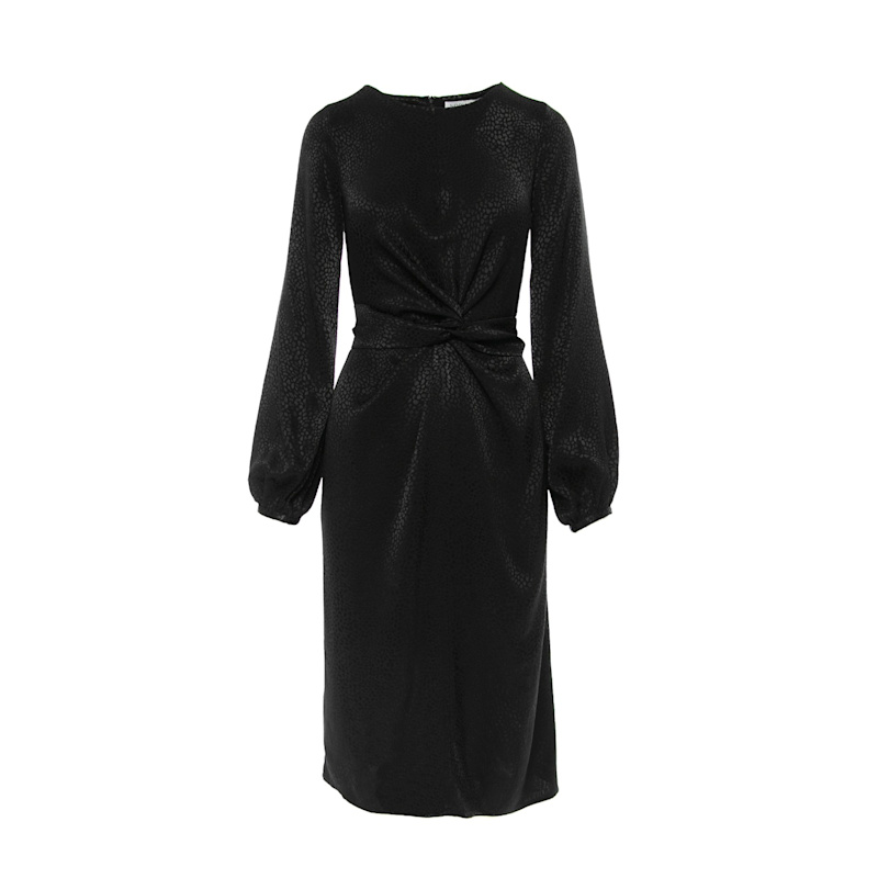 Thumbnail of Spice Satin Viscose Twist Front Midi Dress image