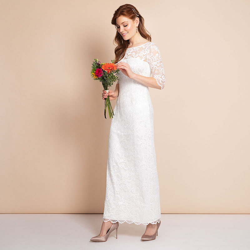Thumbnail of Lila Lace Wedding Gown In Ivory image