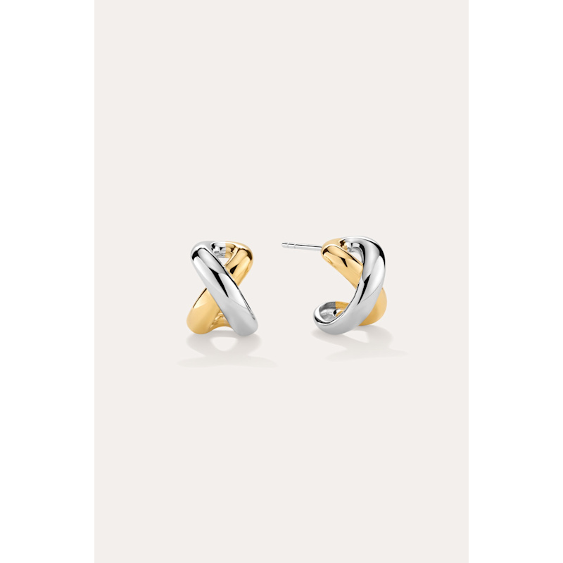Thumbnail of Mia Two-Tone Mixed Metal Hoops image