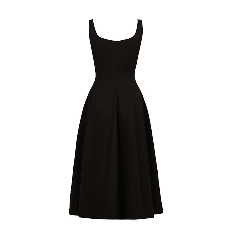 Mid-Length Poplin Dress - Black | Avenue 8 | Wolf & Badger