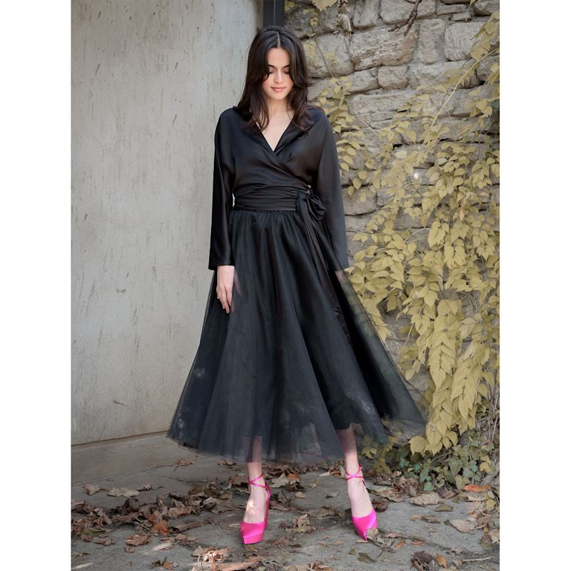 Thumbnail of Wrap Top With Long Raglan Sleeves image