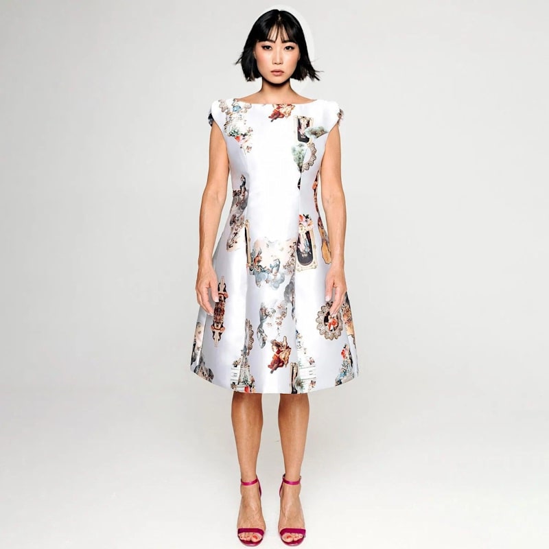 sicily midi dress Black Floral Sicily Midi Dress