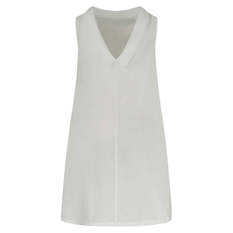 white linen cami dress James Perse Lightweight Linen Strappy Cami Dress