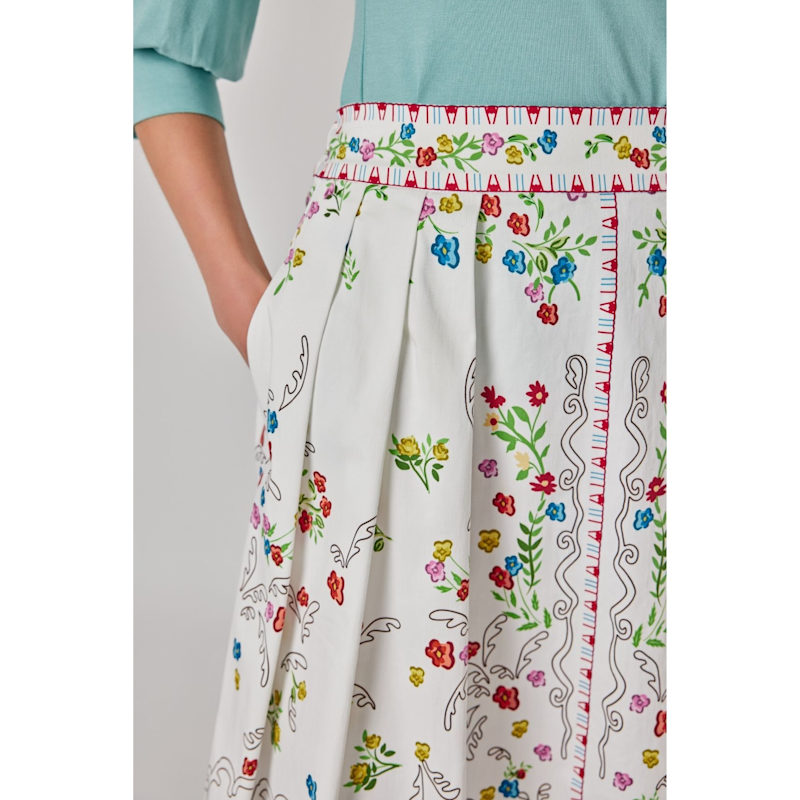 Thumbnail of Midi Skirt With Floral Print image