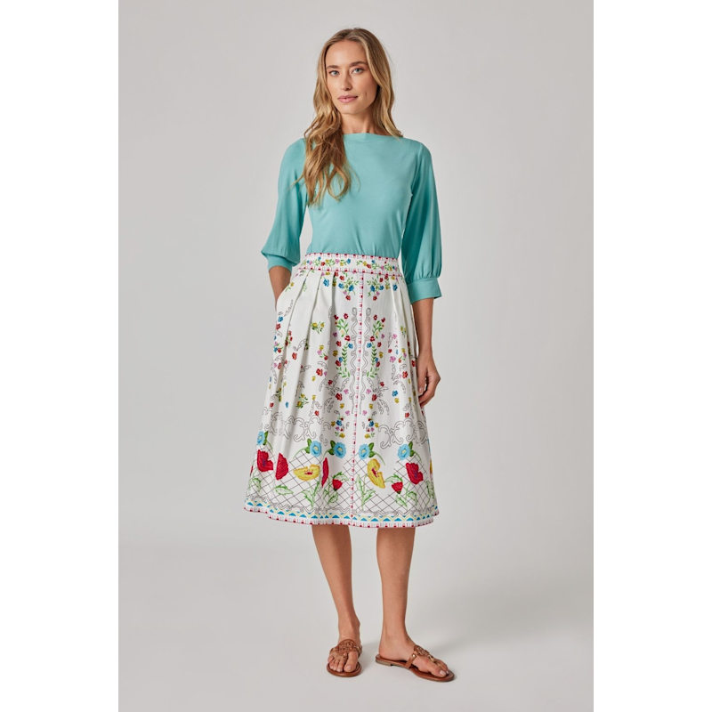 Thumbnail of Midi Skirt With Floral Print image