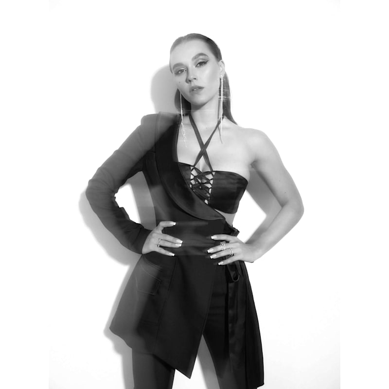 Thumbnail of Double Identity Asymmetric Half Blazer image