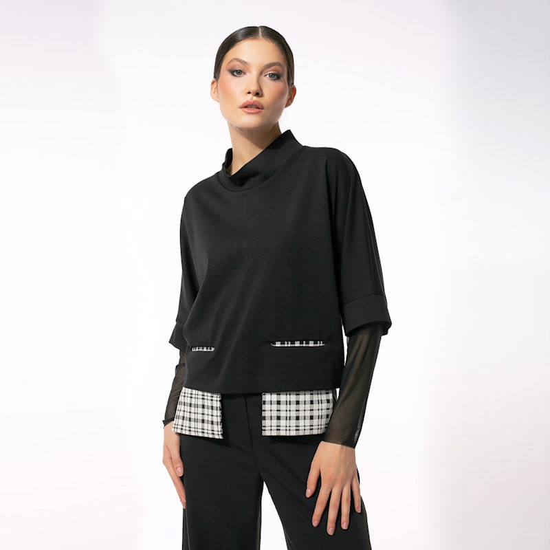 Thumbnail of Midnight Tee Contrast Blouse image