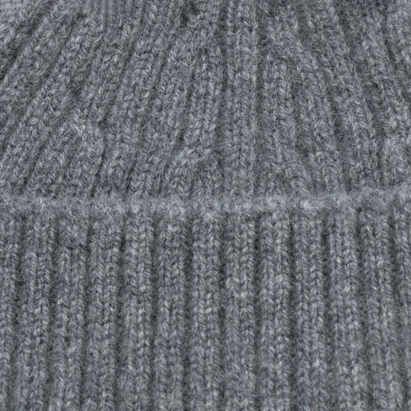 Thumbnail of Midweight Lambswool Polperoo Fisherman Beanie - Grey Mix image