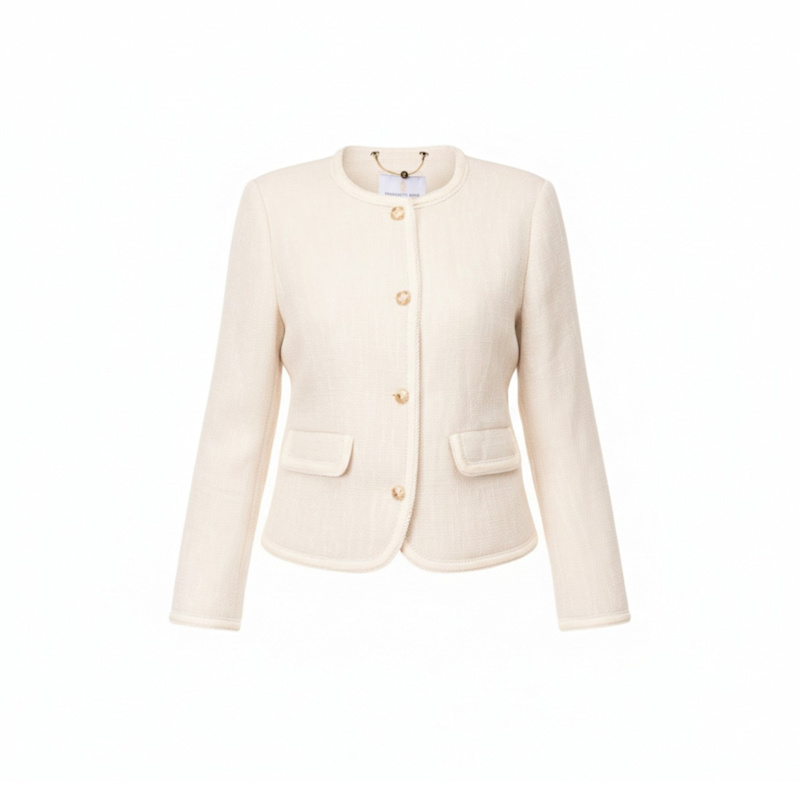 Thumbnail of Milana Off White Weave Jacket image