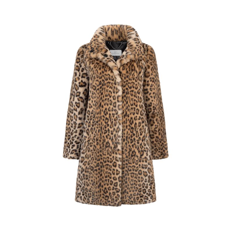 Thumbnail of Millie Coat Luxe Faux Leopard Fur Neutral image