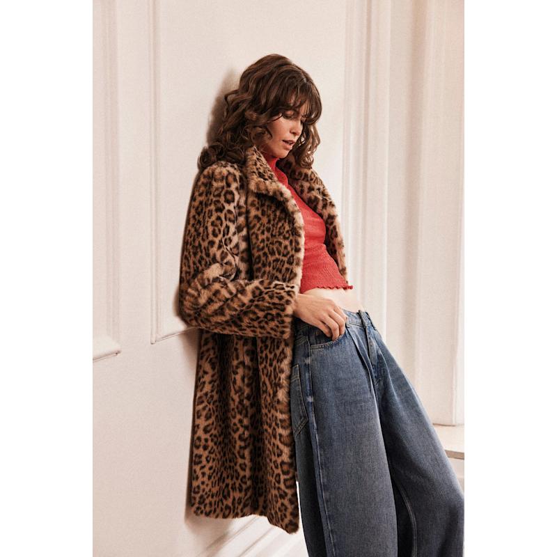 Thumbnail of Millie Coat Luxe Faux Leopard Fur Neutral image