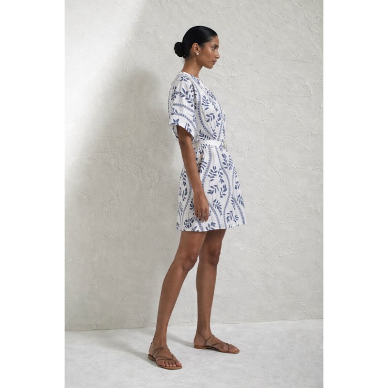 knee length dresses for ladies Women's Belted Mini Shirt Dress main image 0