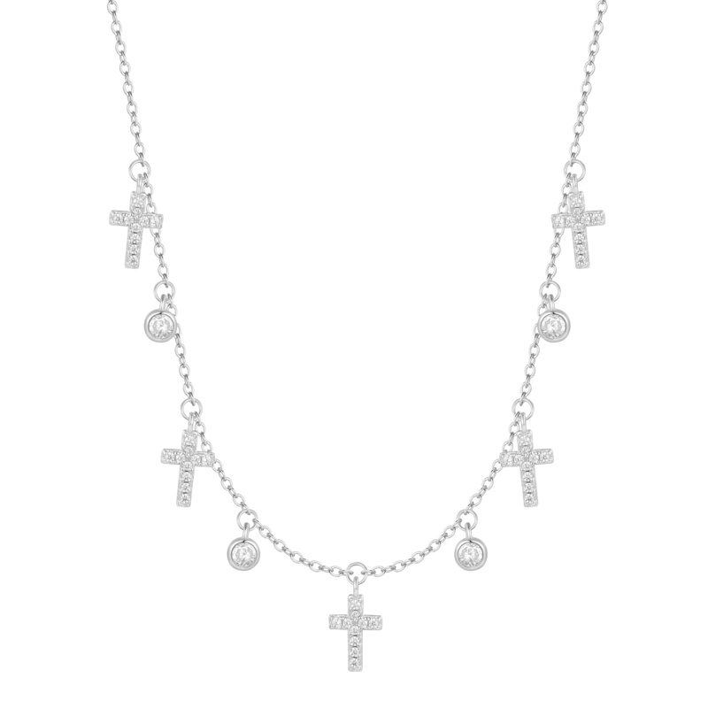 Thumbnail of Mini Cross Choker Necklace - Gold image