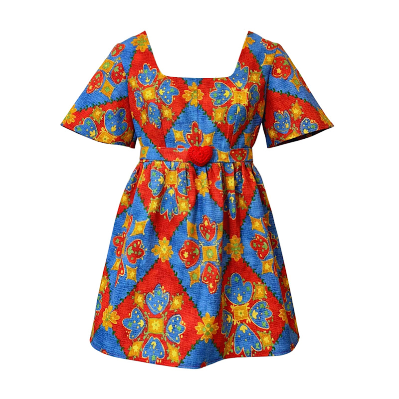 Mini Geometric Patricia Skater Dress | Couture To Your Door | Wolf & Badger