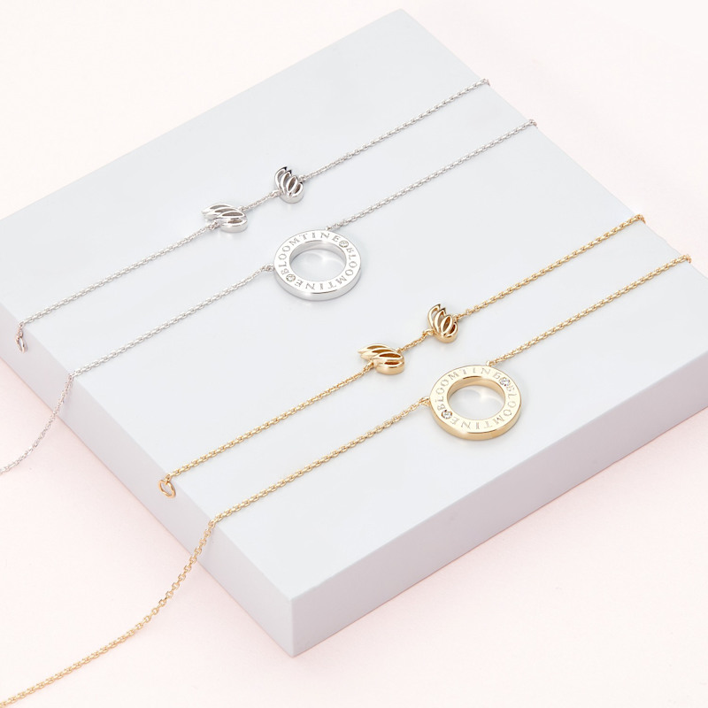 Thumbnail of Mini Halo Wings™ Diamond & Solid Gold Angel Necklace image
