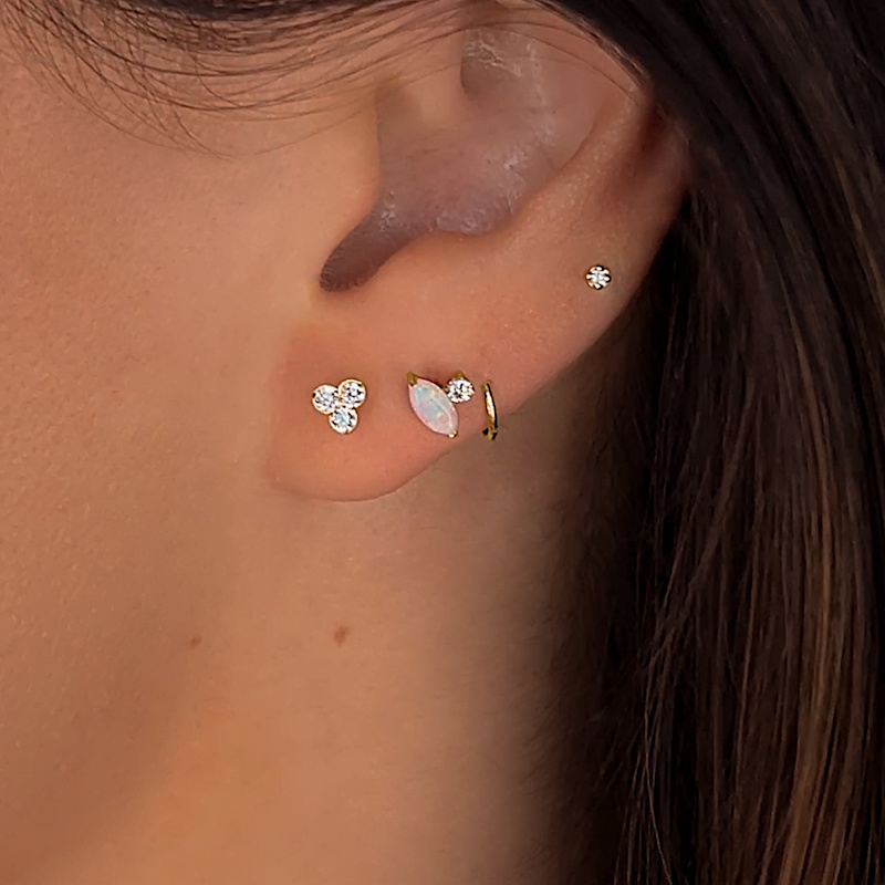 Thumbnail of Opal Stud Flat Back Earrings image