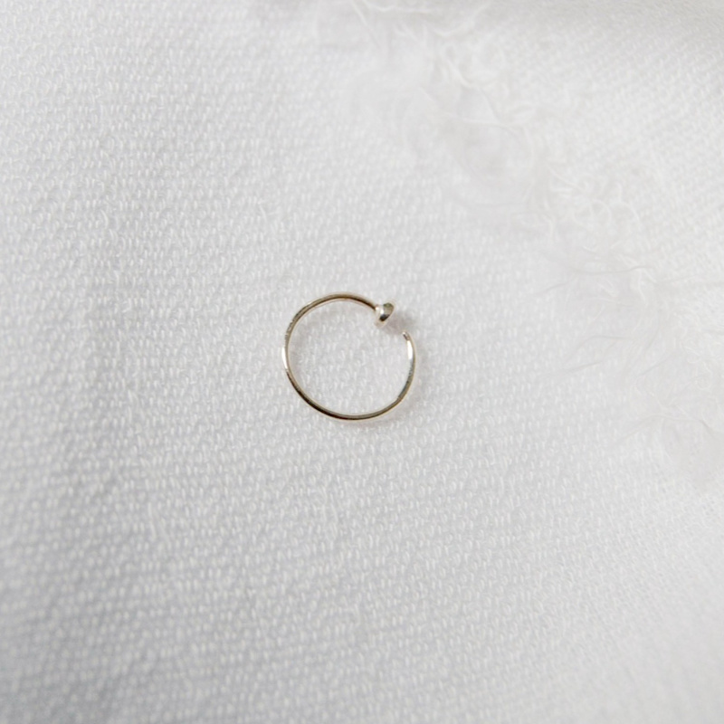 Thumbnail of Mini Nose Ring 9K White Gold image