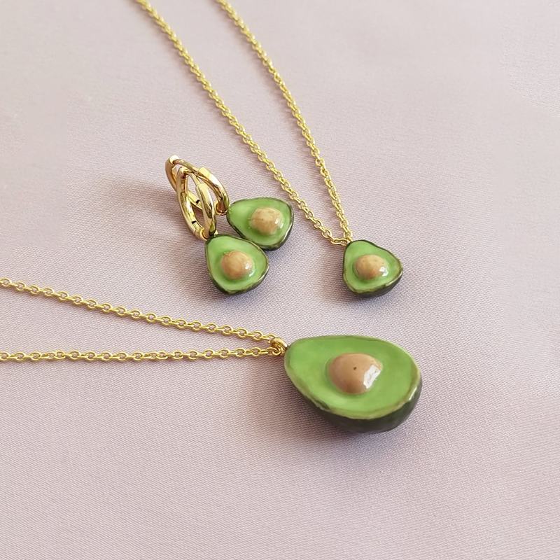 Thumbnail of Porcelain Avocado Pendant Necklace image