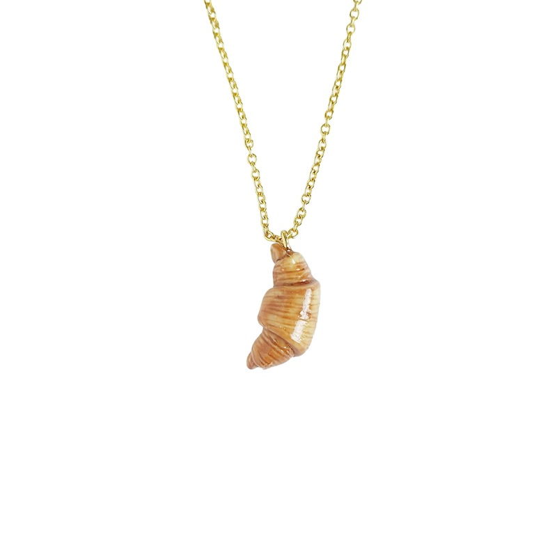 Thumbnail of Mini Porcelain Croissant Necklace image