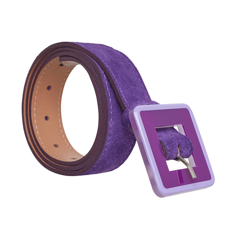 Thumbnail of Mini Square Acrylic Buckle Belt - Purple image