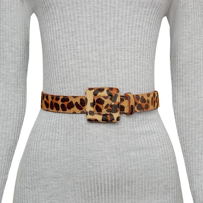 Mini Square Buckle Belt - Leopard | BeltBe | Wolf & Badger