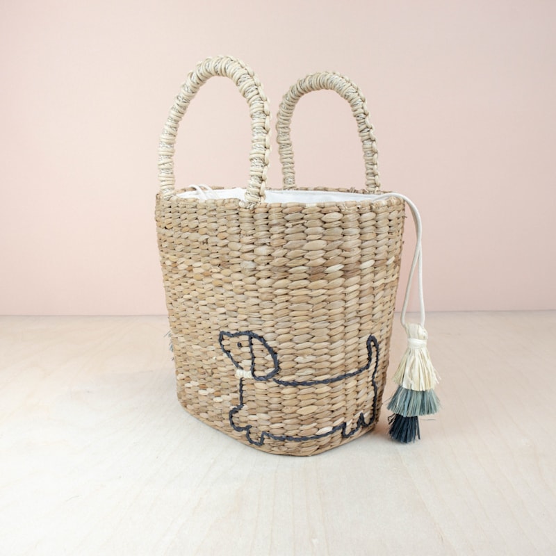 Thumbnail of Mini Tote Bag With Embroidered Dachshund image