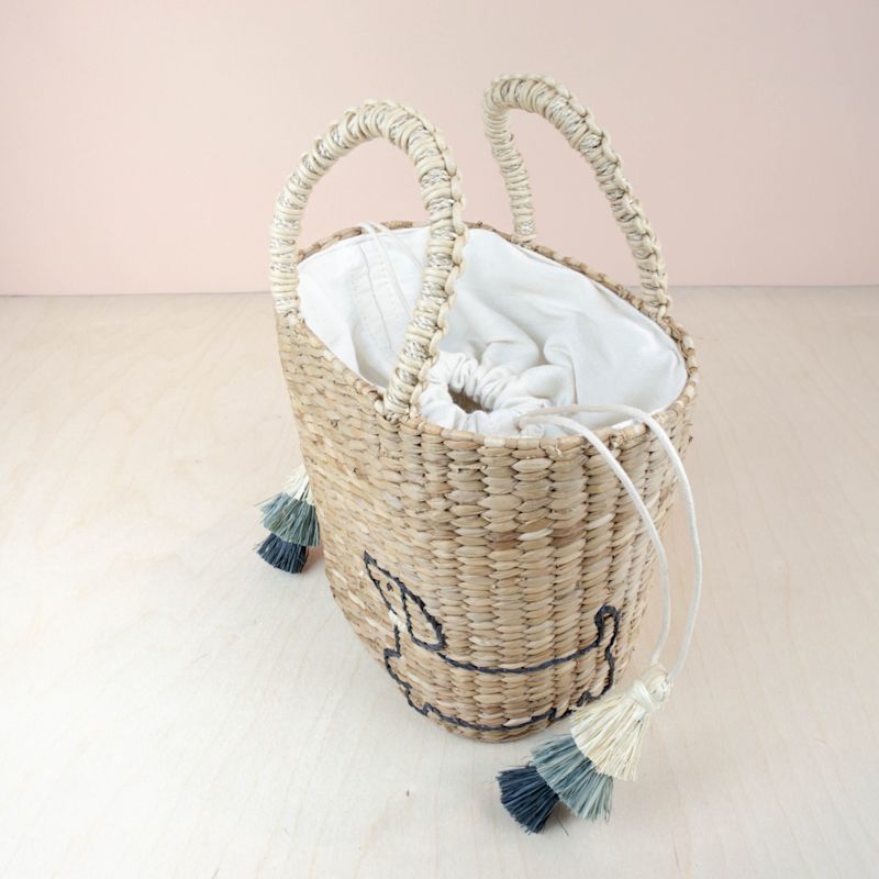 Mini Tote Bag With Embroidered Dachshund | LIKHÂ | Wolf & Badger