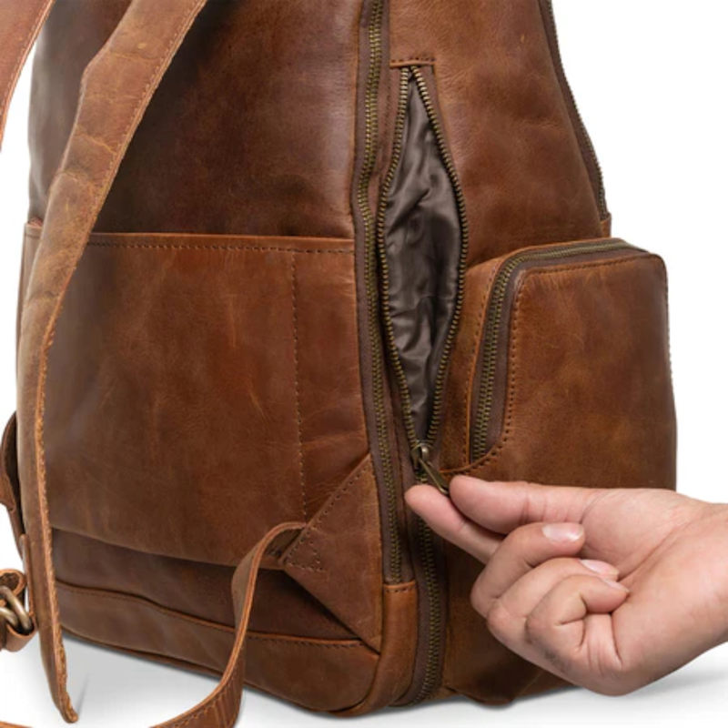 Thumbnail of Minimal Handmade Leather Backpack For Everyday - Minelli image